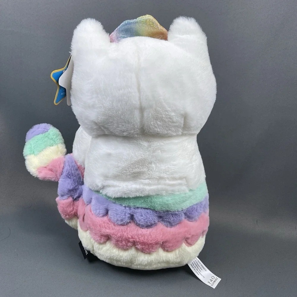 FAO Schwarz Glow Brights Meowmaid Mermaid Cat Plush Lights & Sounds NWT , VIDEO